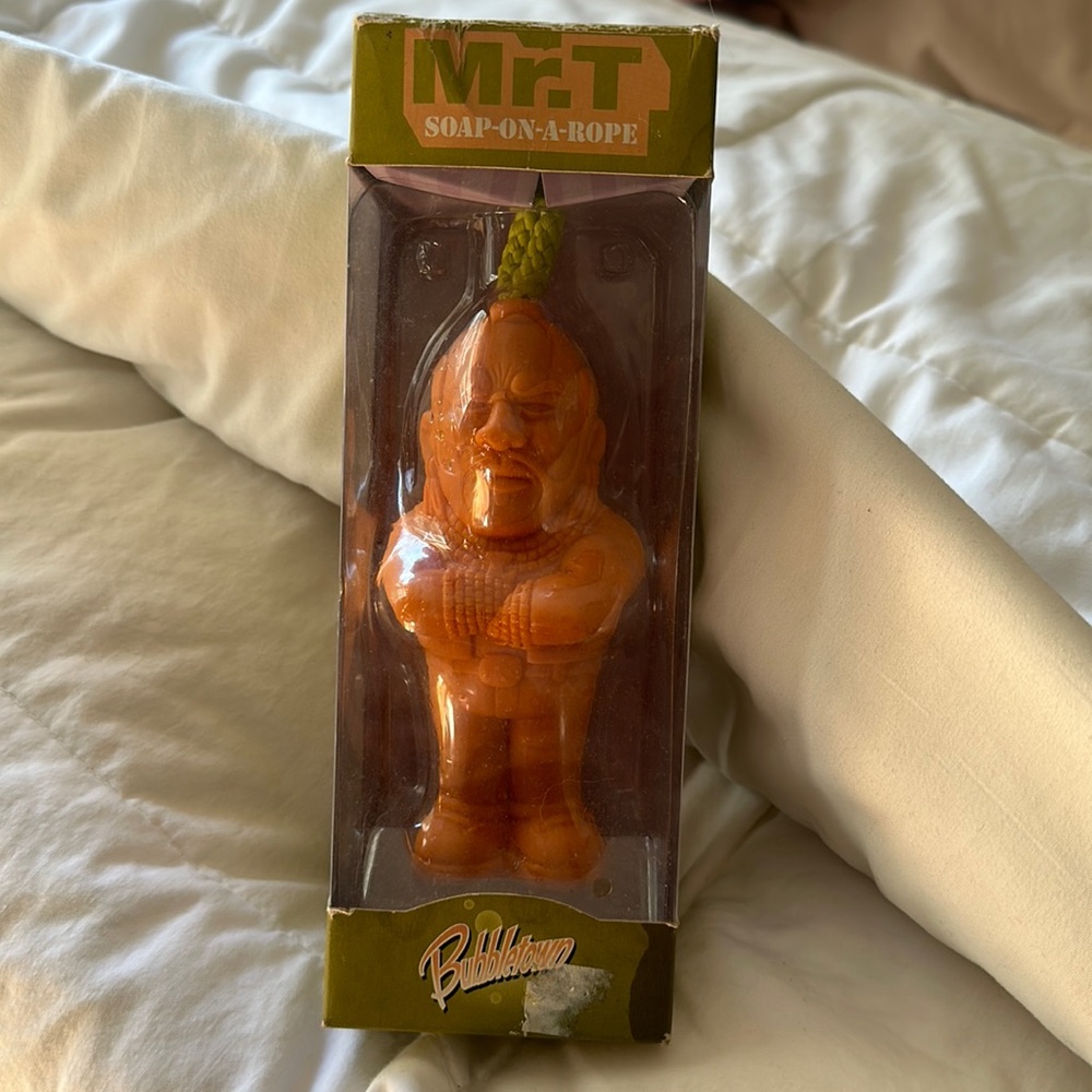 Bubbletown Soap on a Rope Mr. T vintage in box 11/10/2003 Y2K gag gift funny